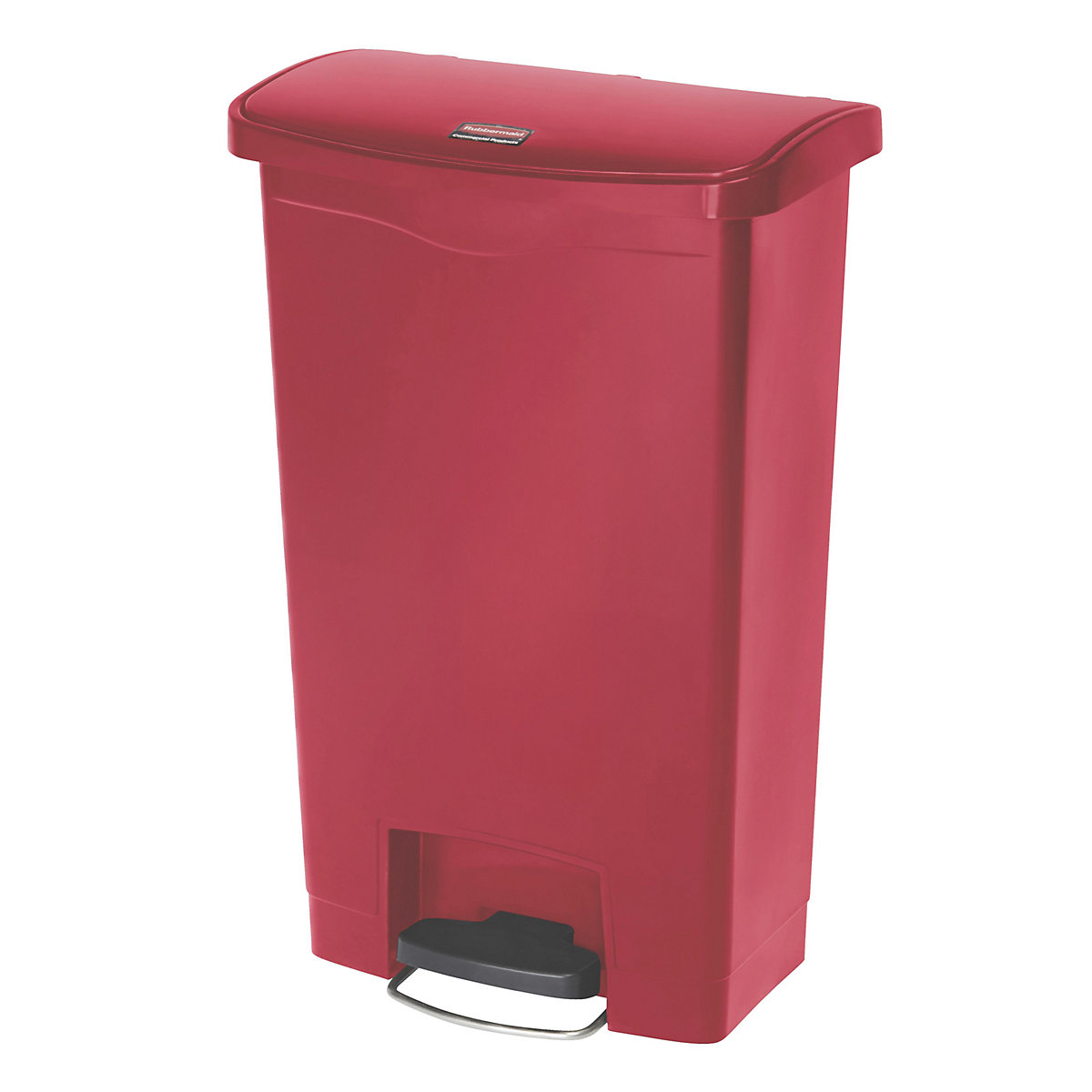 SLIM JIM® waste collector with pedal – Rubbermaid, capacity 50 l, WxHxD 456 x 719 x 292 mm, red-5