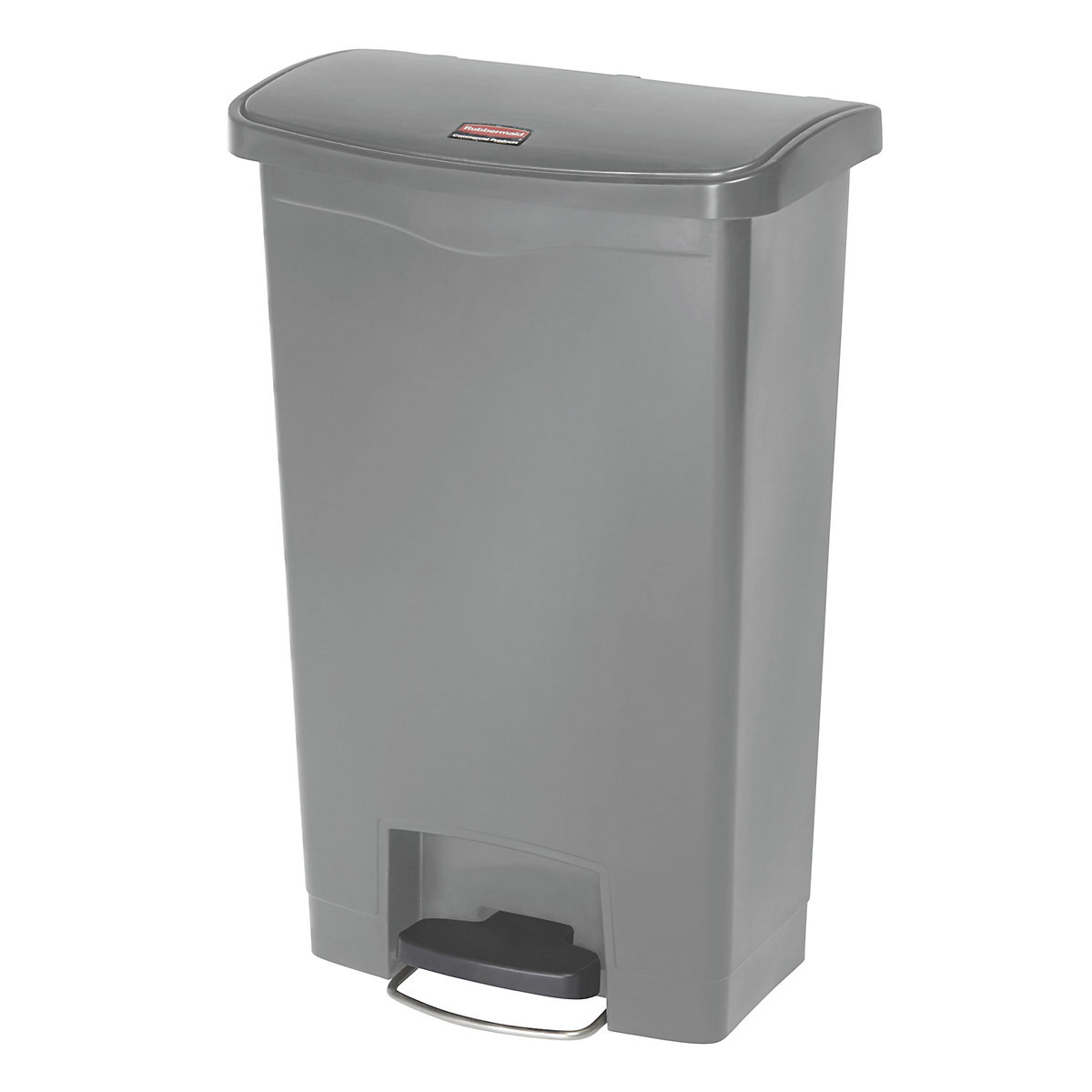 SLIM JIM® waste collector with pedal – Rubbermaid, capacity 50 l, WxHxD 456 x 719 x 292 mm, grey-1