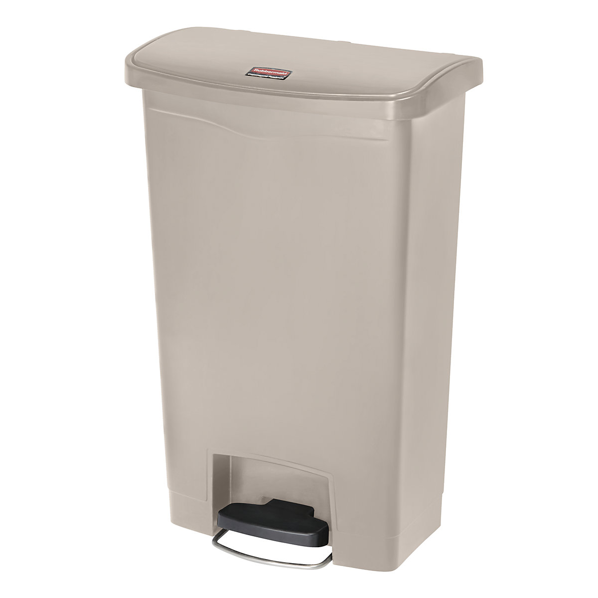 SLIM JIM® waste collector with pedal – Rubbermaid, capacity 50 l, WxHxD 456 x 719 x 292 mm, beige-5