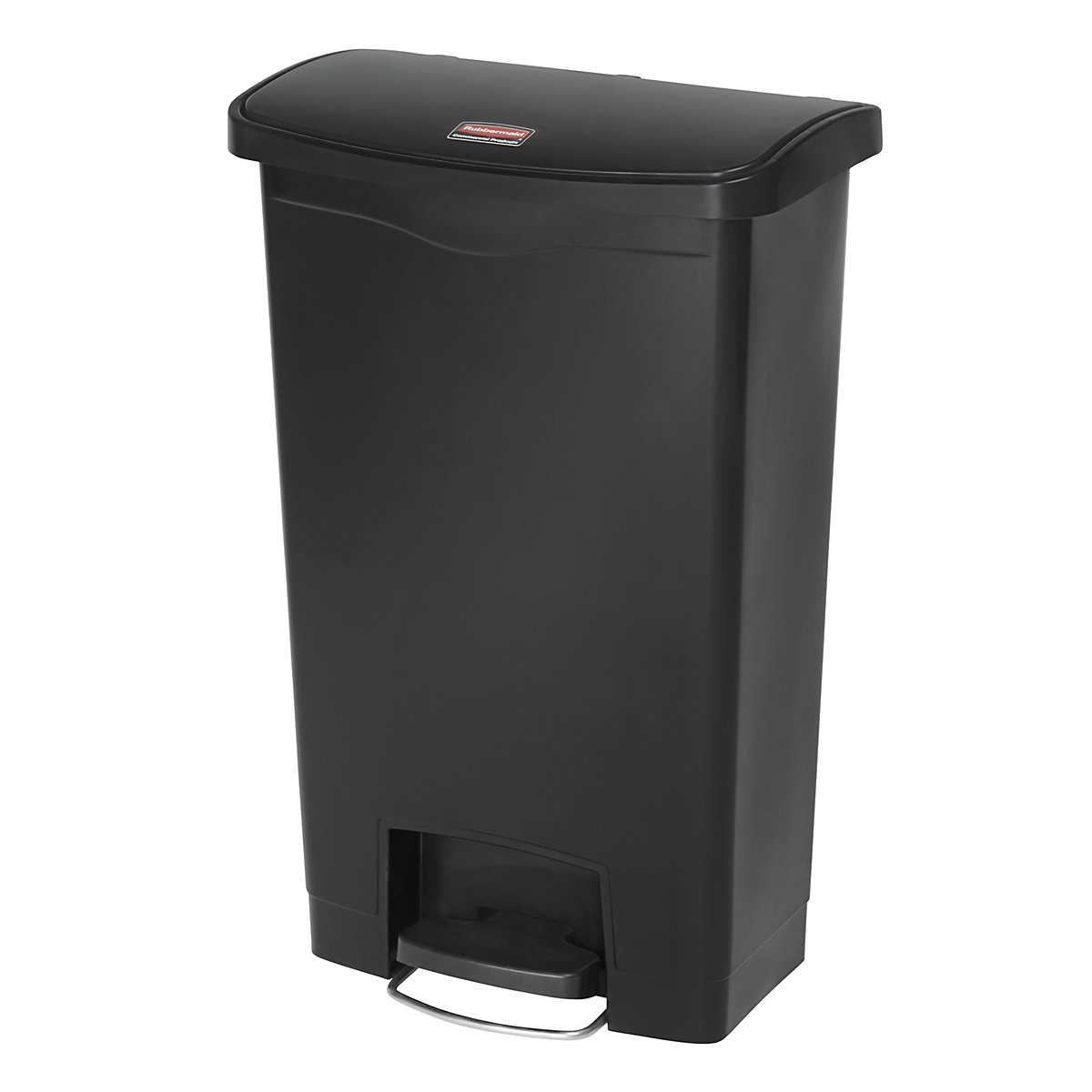 SLIM JIM® waste collector with pedal – Rubbermaid, capacity 50 l, WxHxD 456 x 719 x 292 mm, black-4