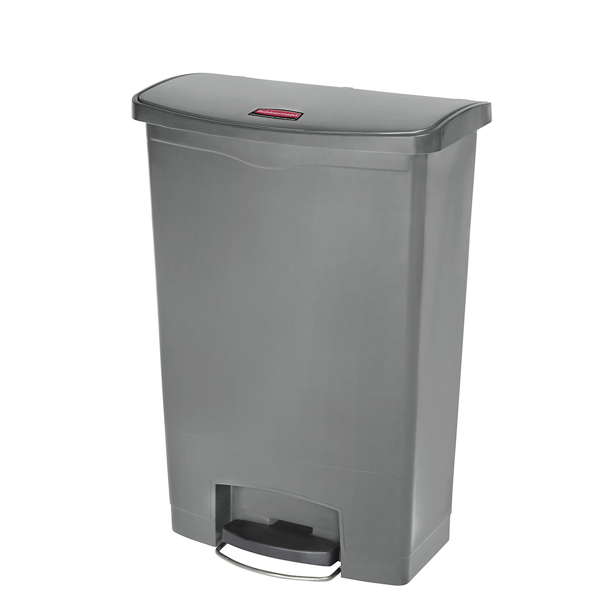 SLIM JIM® waste collector with pedal – Rubbermaid, capacity 90 l, WxHxD 353 x 826 x 570 mm, mobile, grey-3
