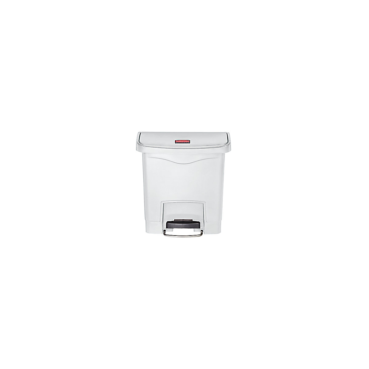 SLIM JIM® waste collector with pedal – Rubbermaid, capacity 15 l, WxHxD 230 x 399 x 377 mm, white-3