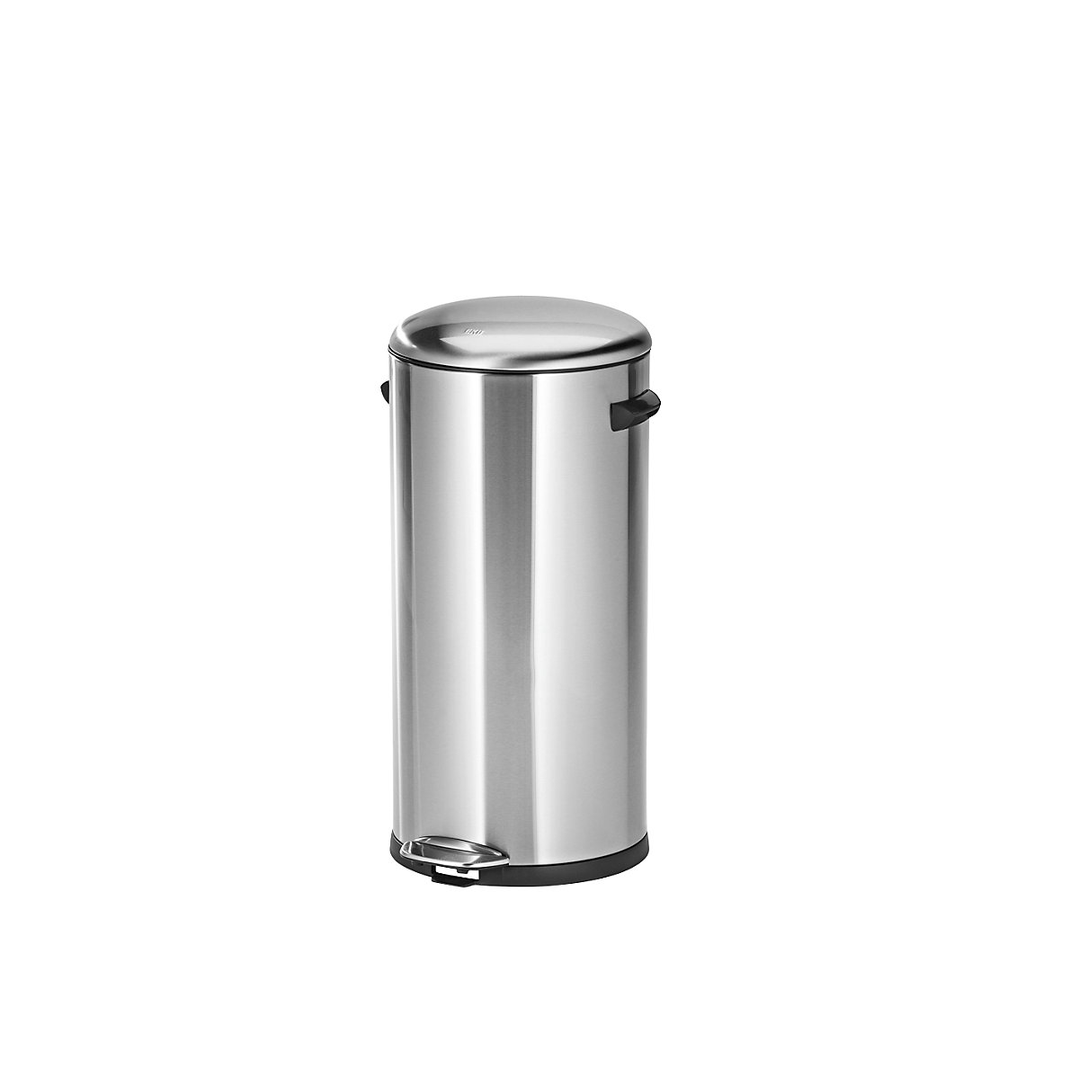 Stainless steel pedal bin, round – EKO, capacity 20 l, with pedal and handles-5