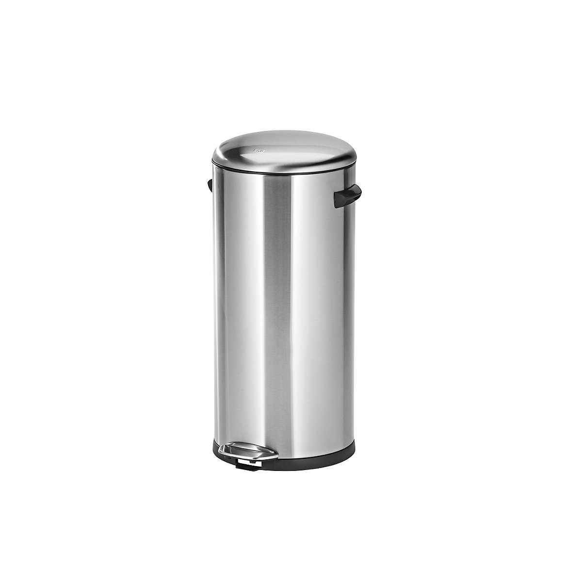 Stainless steel pedal bin, round – EKO: capacity 30 l