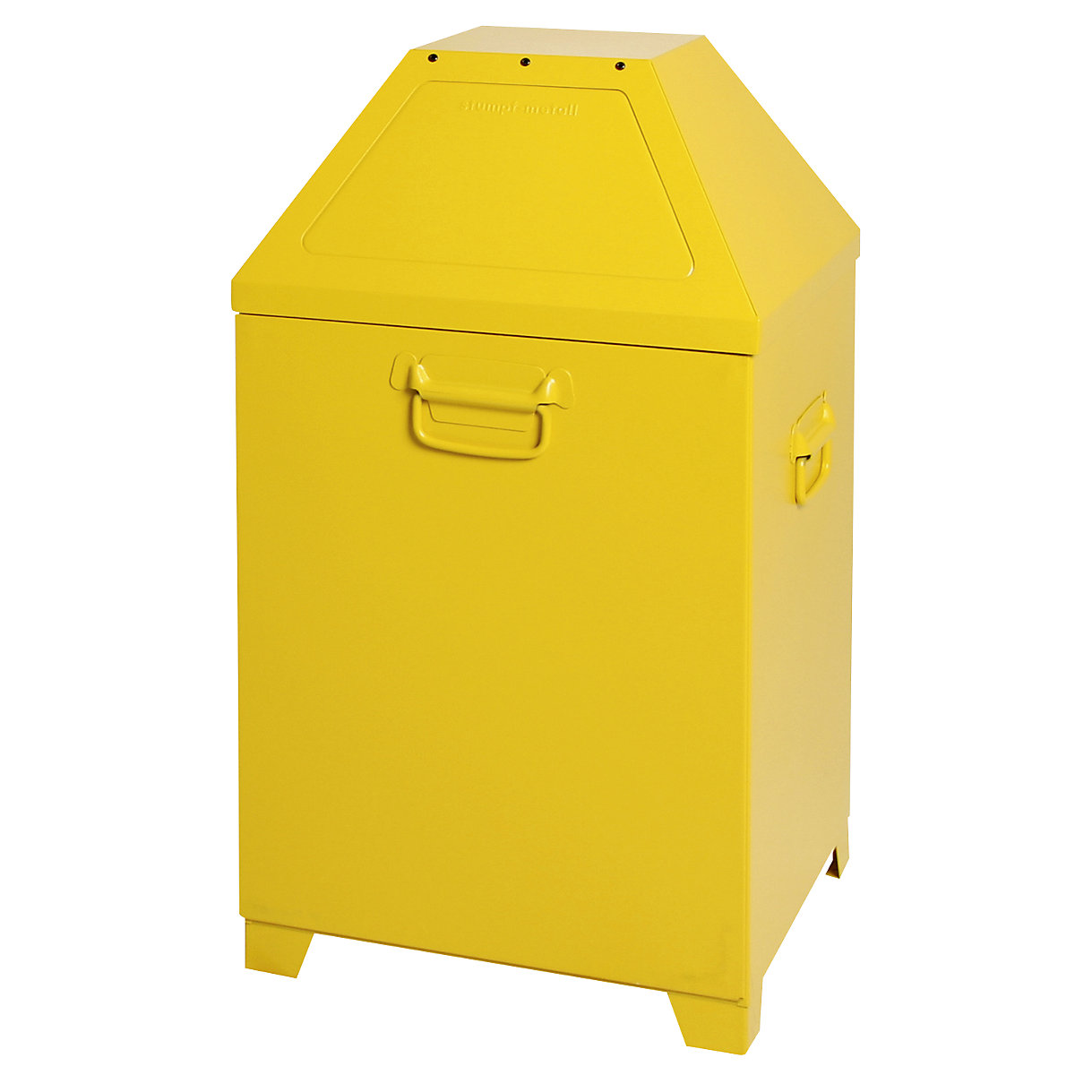 Waste collector, 95 l, flame extinguishing, removable top, yellow