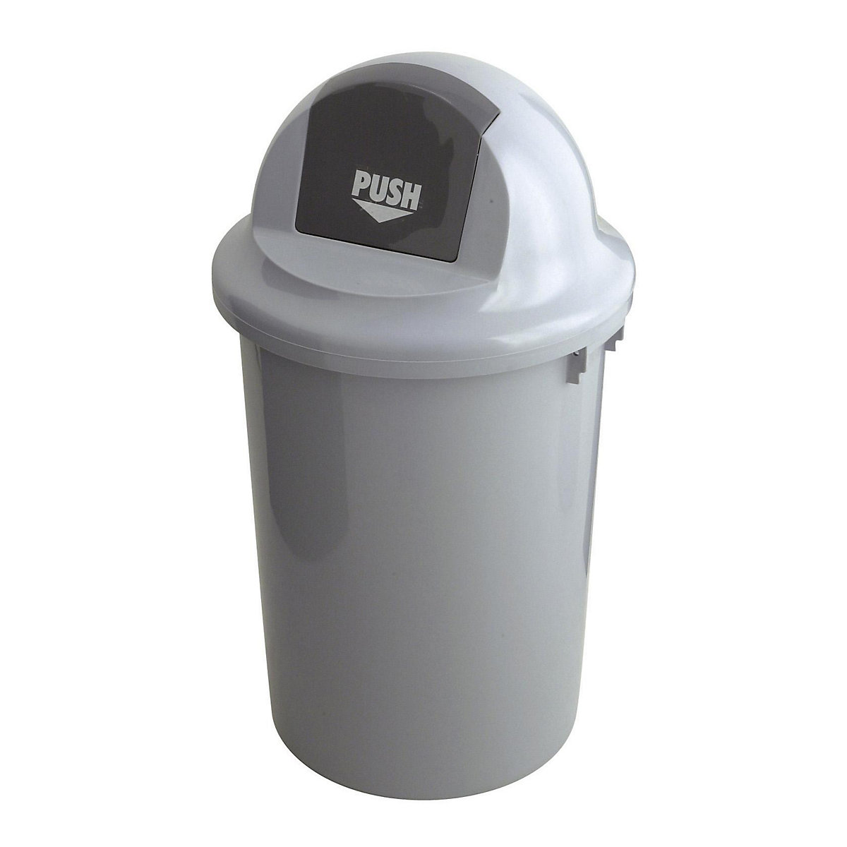 Waste collector with push lid