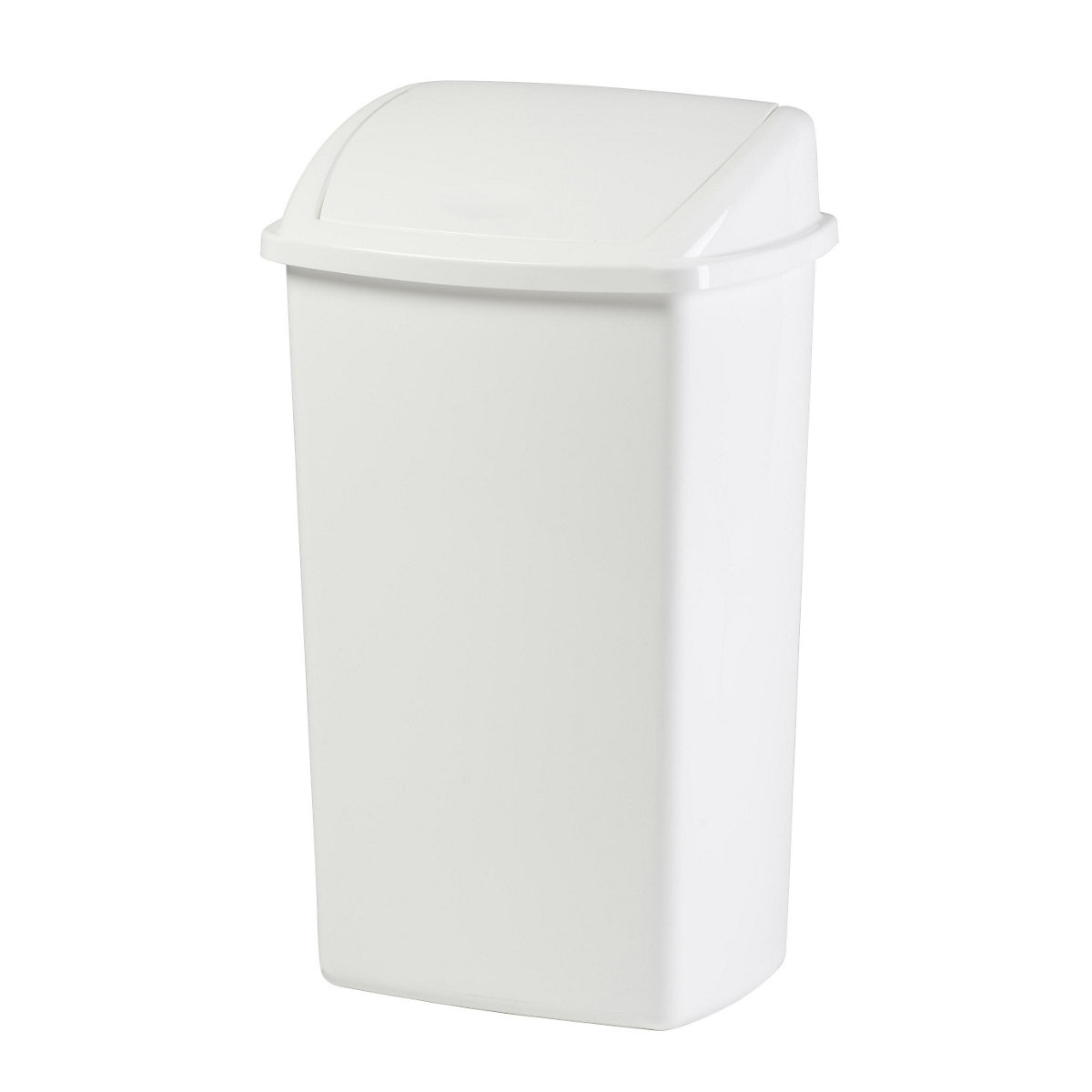 Waste collector with swing lid, capacity 50 l, WxHxD 310 x 680 x 400 mm, white, 3+ items-1