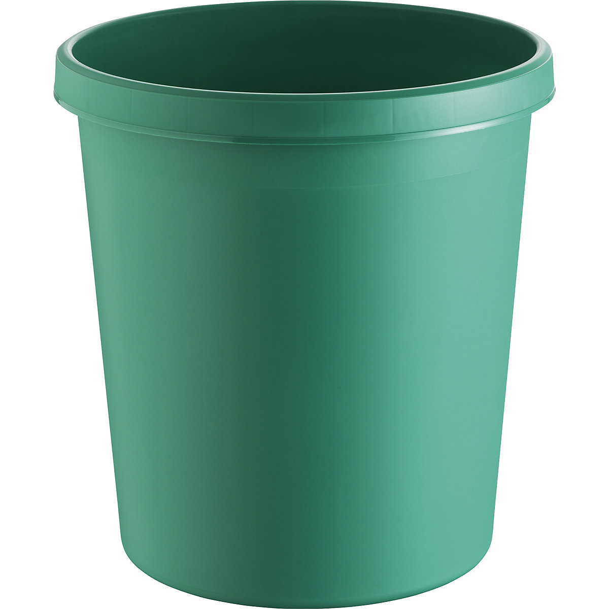 Plastic waste paper bin – helit, capacity 18 l, HxØ 320 x 310 mm, green, pack of 15-7