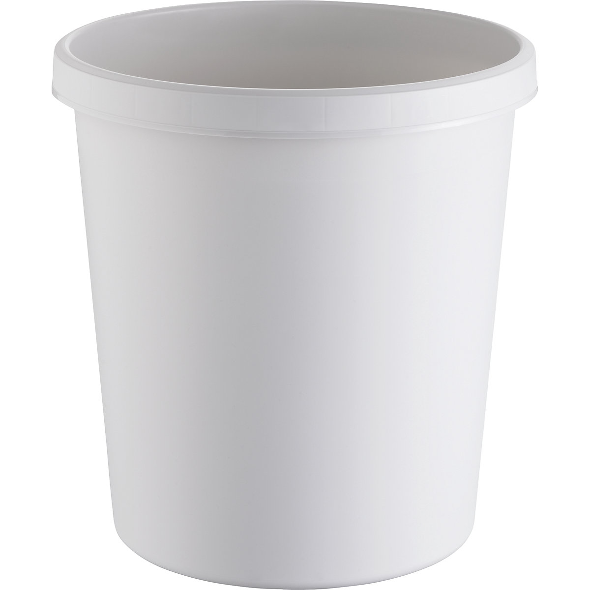 Plastic waste paper bin – helit, capacity 18 l, HxØ 320 x 310 mm, light grey, pack of 15-4