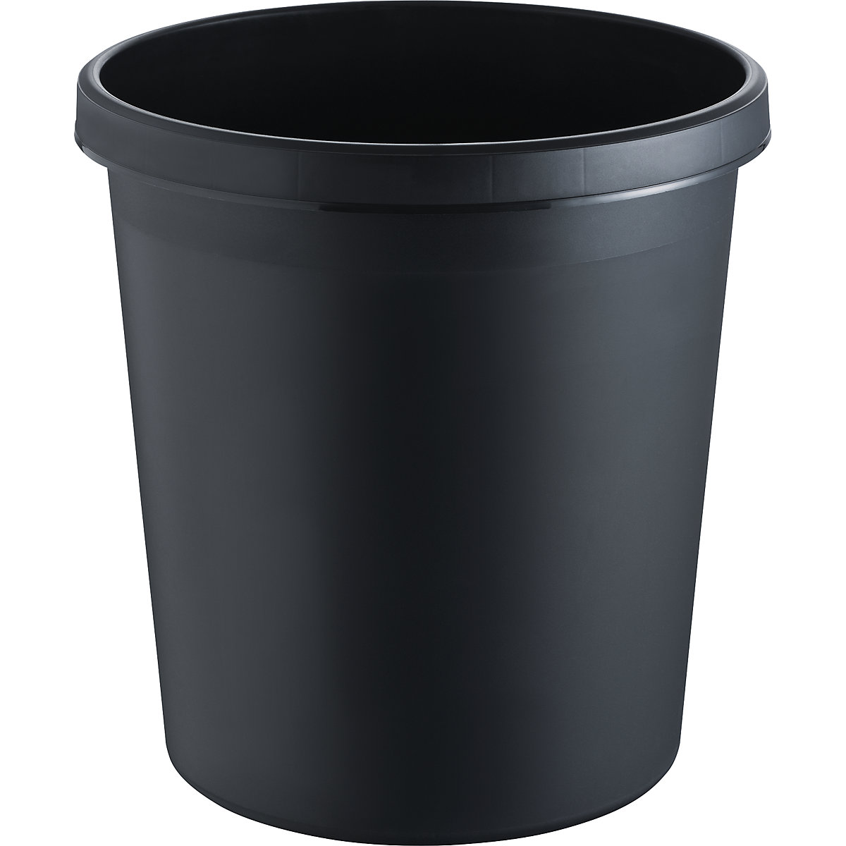 Plastic waste paper bin – helit, capacity 18 l, HxØ 320 x 310 mm, black, pack of 15-8