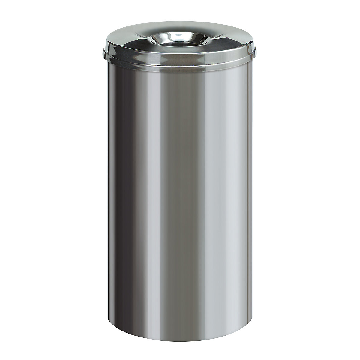 Safety waste paper bin, stainless steel – Brabantia, self-extinguishing, capacity 50 l, HxØ 625 x 335 mm, glossy-3