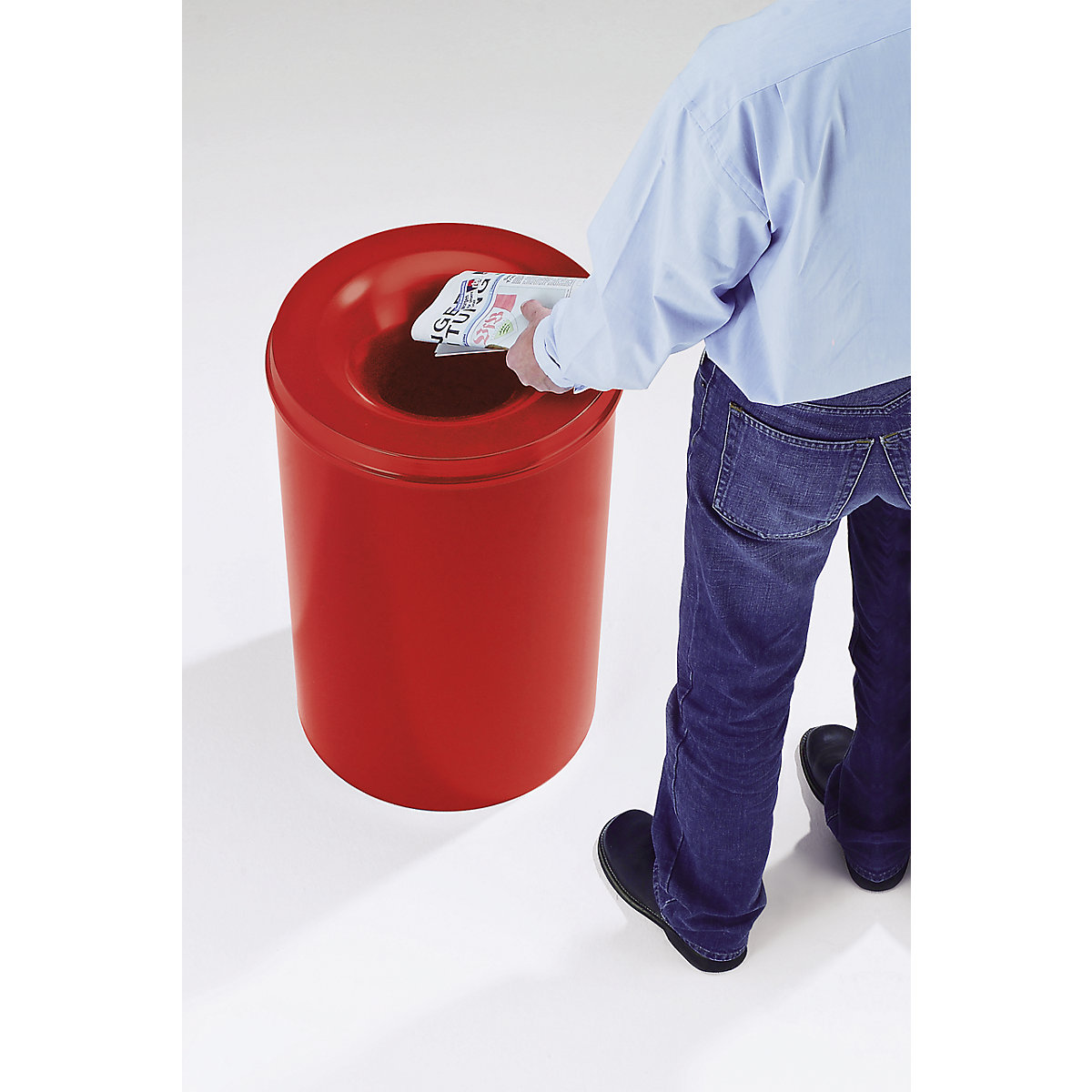 Safety waste paper bin, steel, self-extinguishing (Product illustration 5)-4