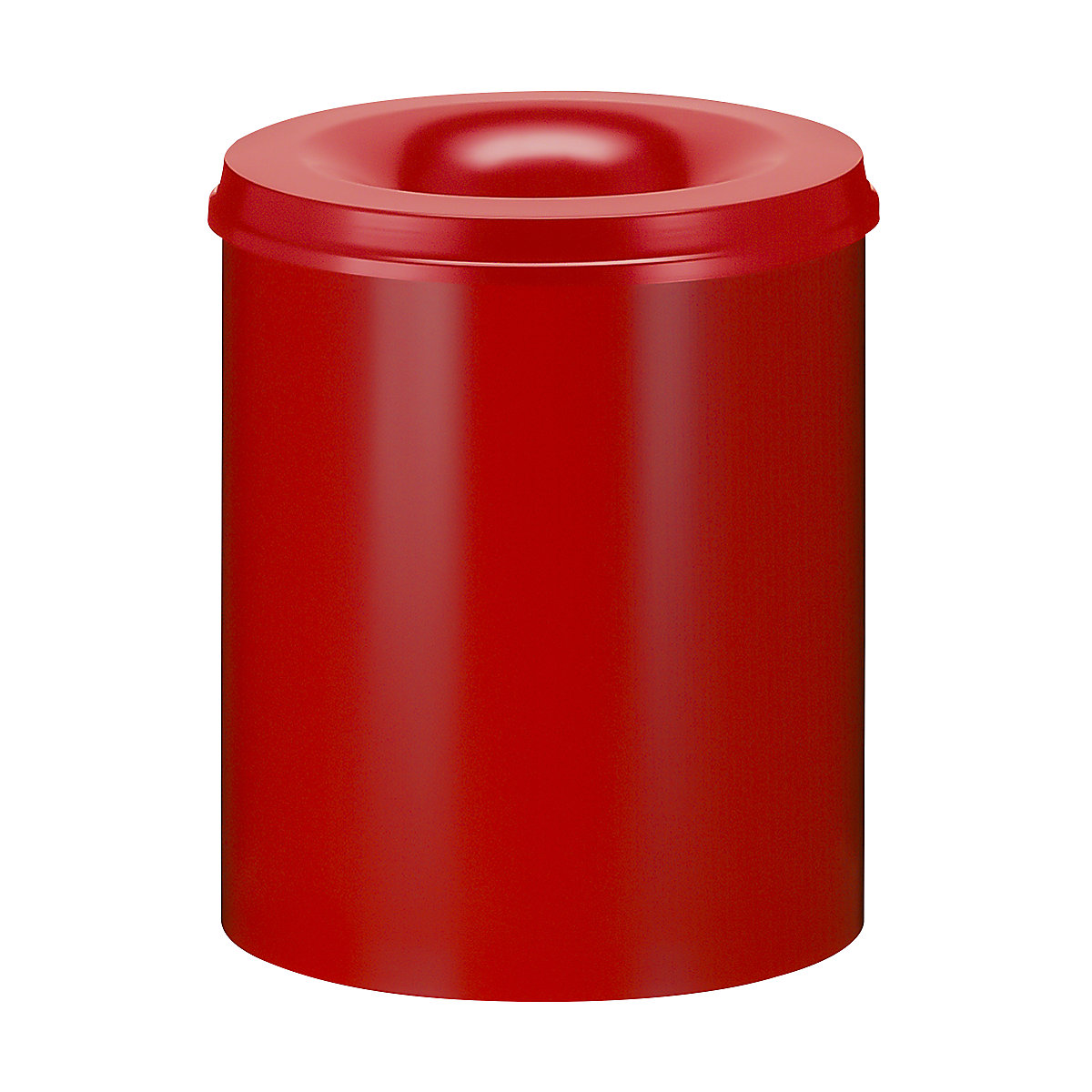 Safety waste paper bin, steel, self-extinguishing, capacity 80 l, HxØ 540 x 465 mm, body red / extinguishing lid red-9