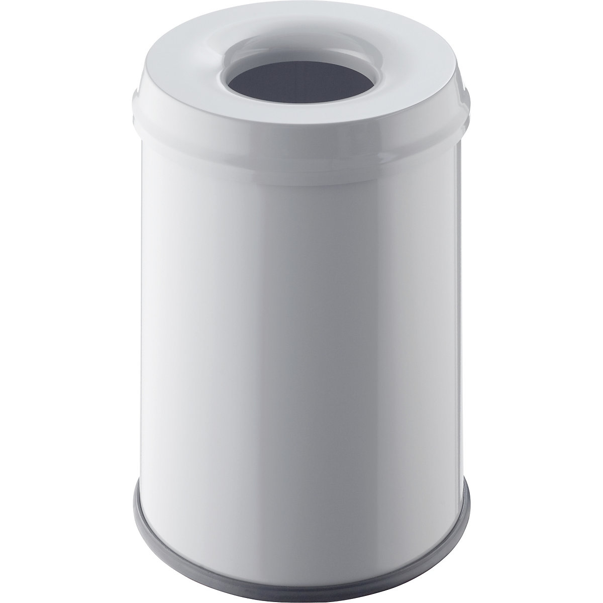 Self-extinguishing paper bin – helit, capacity 15 l, HxØ 335 x 260 mm, light grey, pack of 2-3