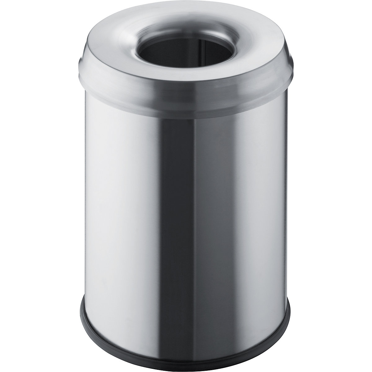 Self-extinguishing paper bin – helit, capacity 15 l, HxØ 335 x 260 mm, stainless steel, pack of 2-2