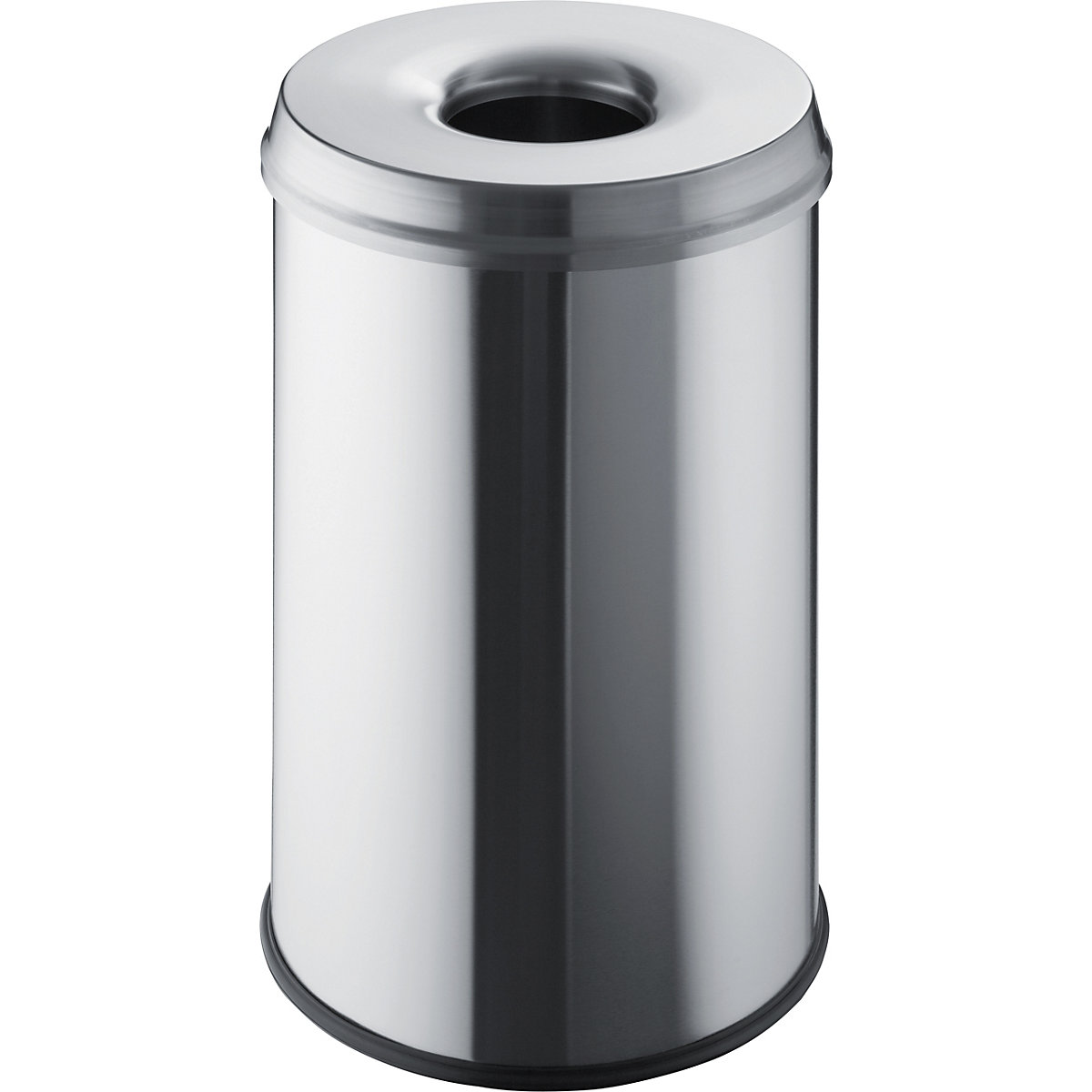 Self-extinguishing paper bin – helit, capacity 30 l, HxØ 470 x 335 mm, stainless steel, pack of 2-1