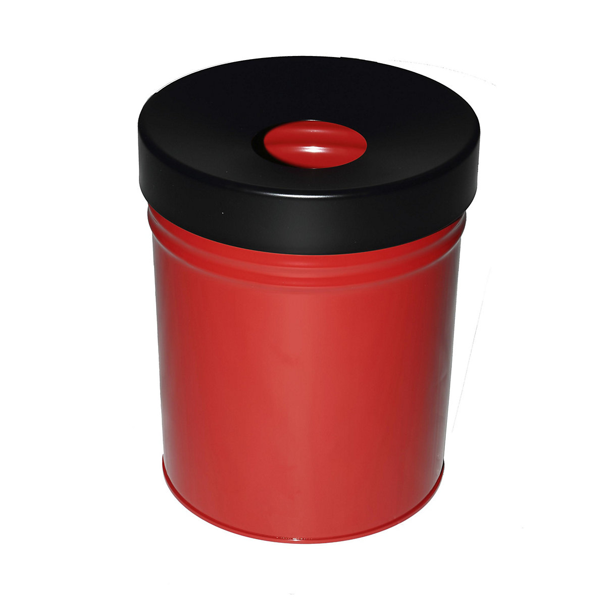 Waste collector, self extinguishing, capacity 30 l, HxØ 415 x 344 mm, red