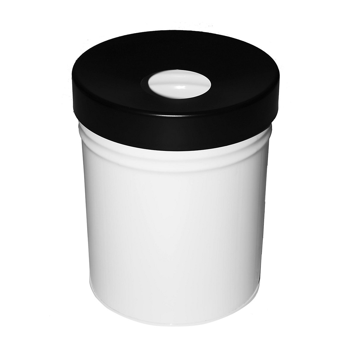 Waste collector, self extinguishing, capacity 30 l, HxØ 415 x 344 mm, white