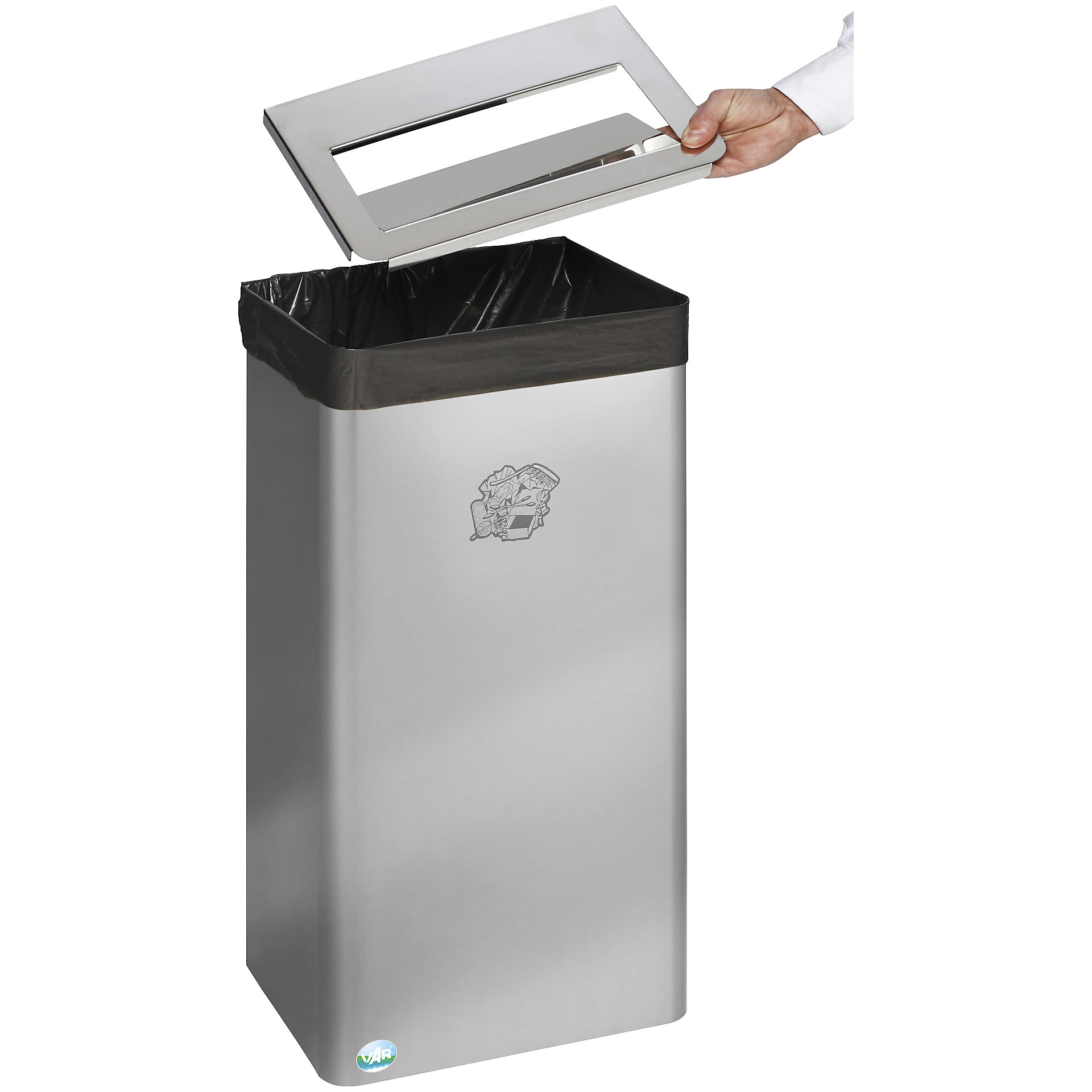 Waste paper bin VAR HxWxD 600 x 310 x 220 mm, capacity 40 l