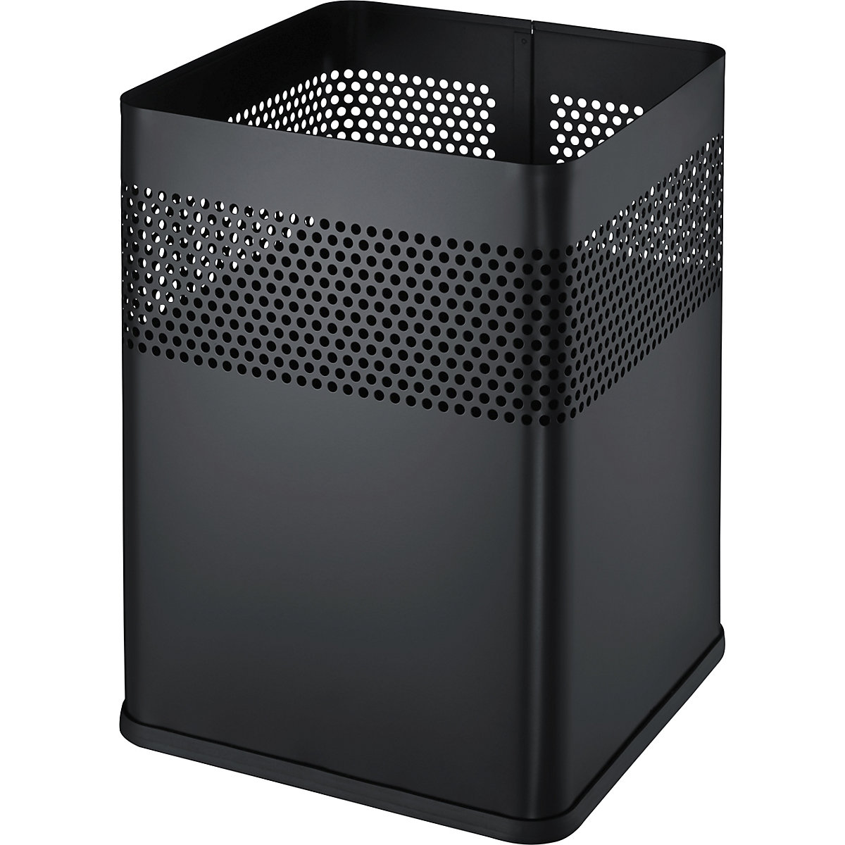 Waste paper bin, square – helit, capacity 18 l, WxHxD 240 x 325 x 240 mm, black, pack of 2-3
