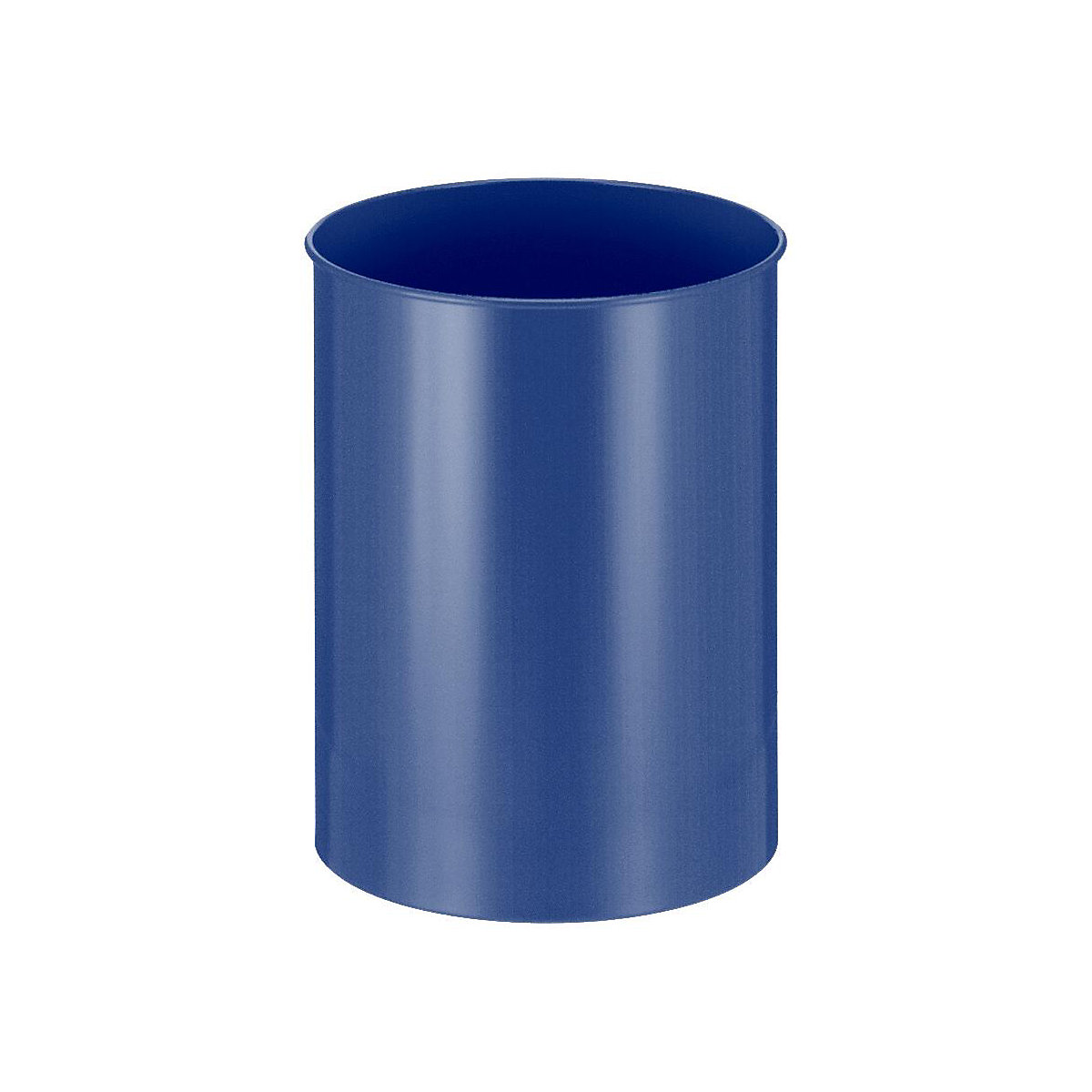 Waste paper bin, steel, round, capacity 30 l, HxØ 470 x 335 mm, blue-4