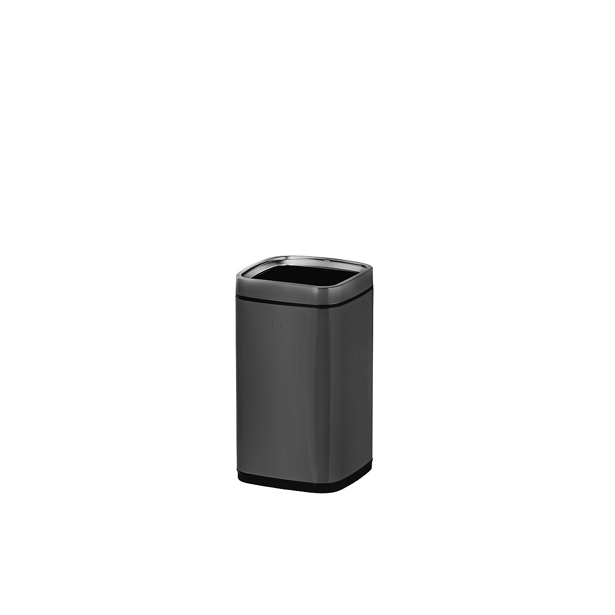 Waste paper bin with inner container – EKO, capacity 12 l, black-3