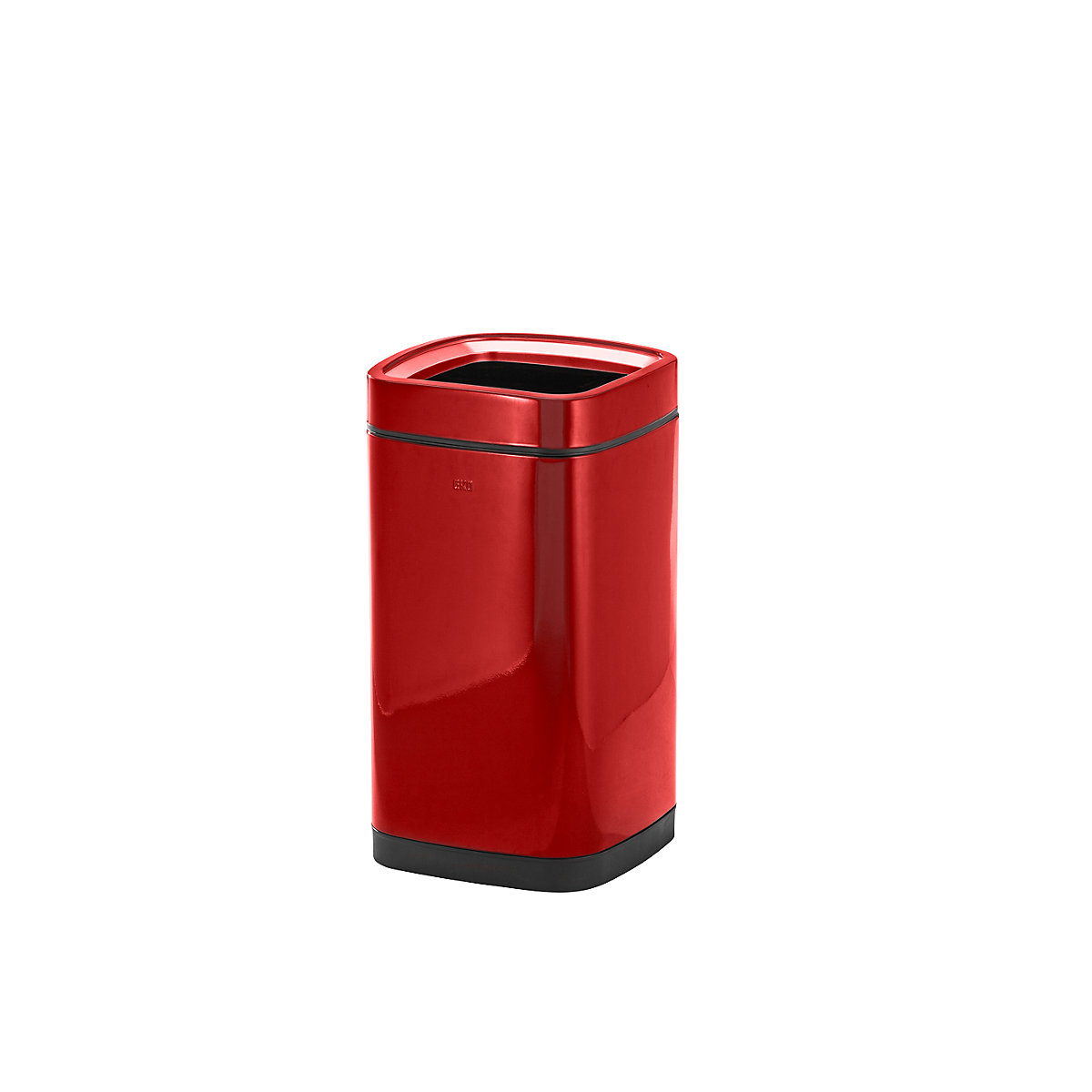 Waste paper bin with inner container – EKO, capacity 28 l, red-3