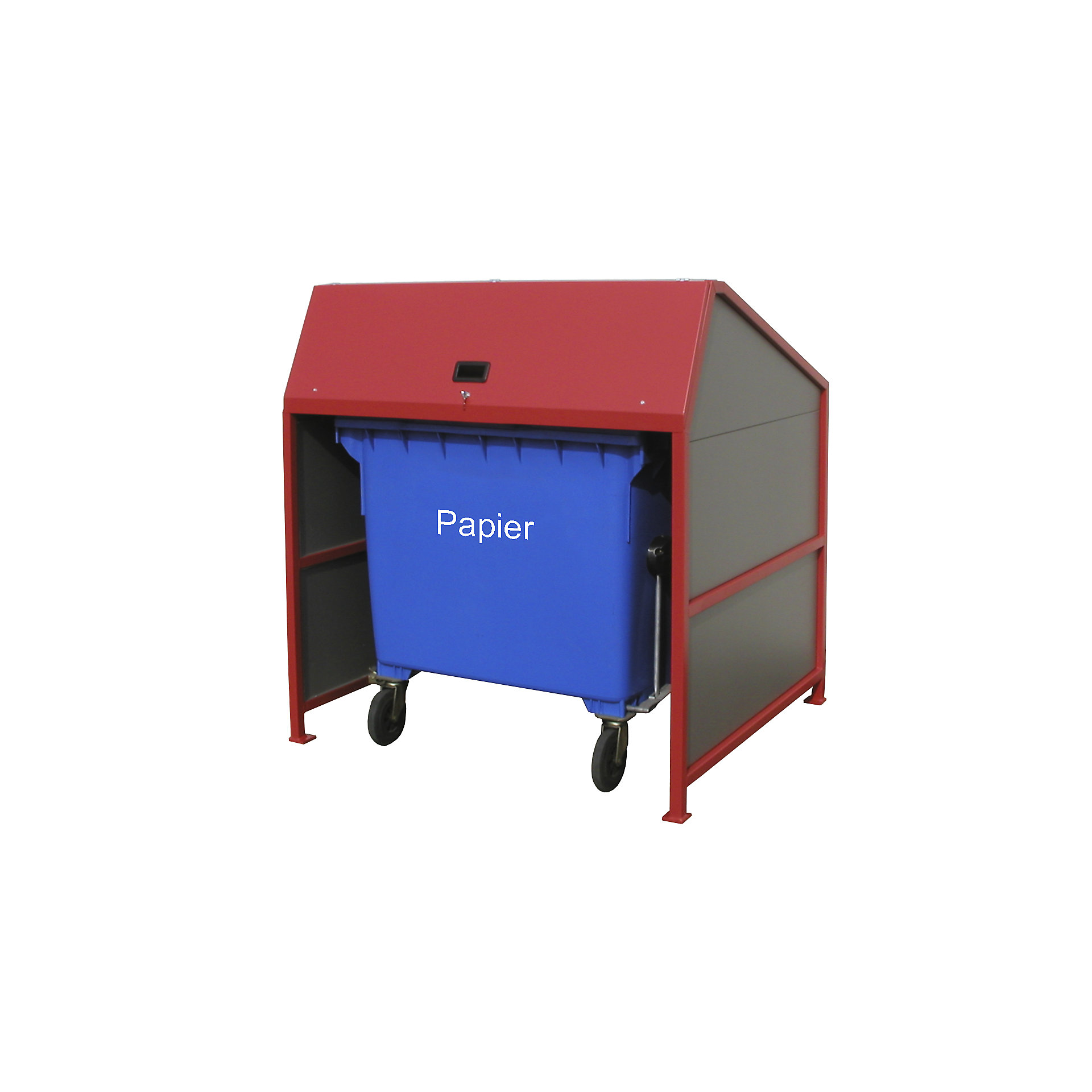 Waste bin enclosures eurokraft pro enclosed on 3 sides kaiserkraft