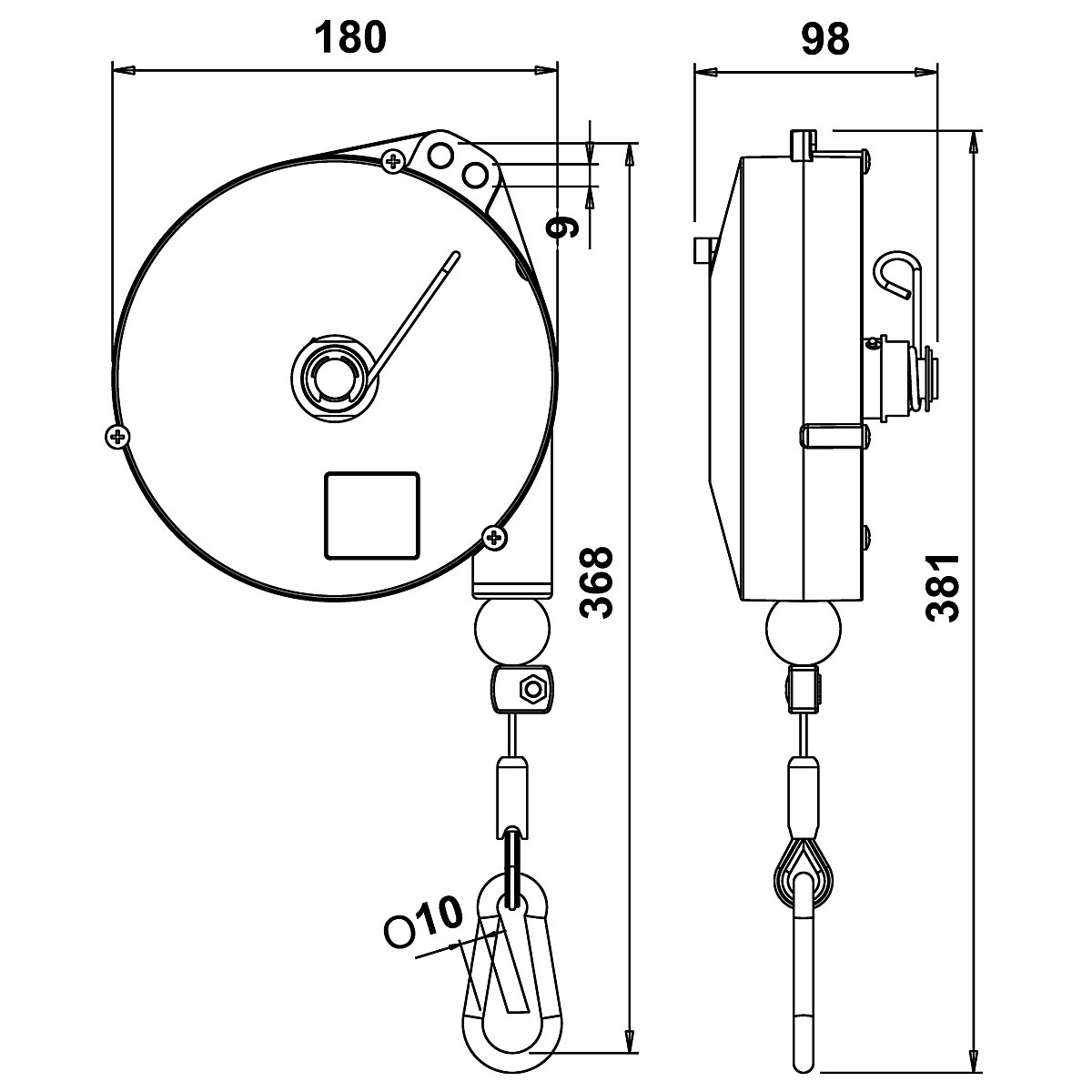 Profesjonalny wciągnik sprężynowy (Zdjęcie produktu 2)-1