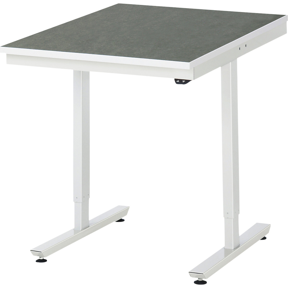 Arbeitstisch, elektrisch höhenverstellbar RAU, Linoleumbelag, Tragkraft 150 kg, BxT 750 x 1000 mm