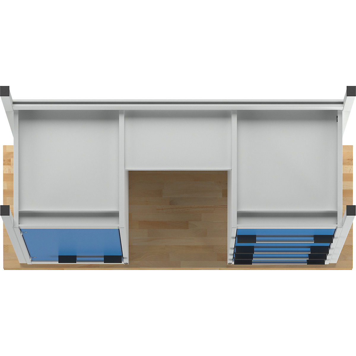Werkbank, Gestellbauweise Serie 8000 eurokraft pro (Produktabbildung 4)-3