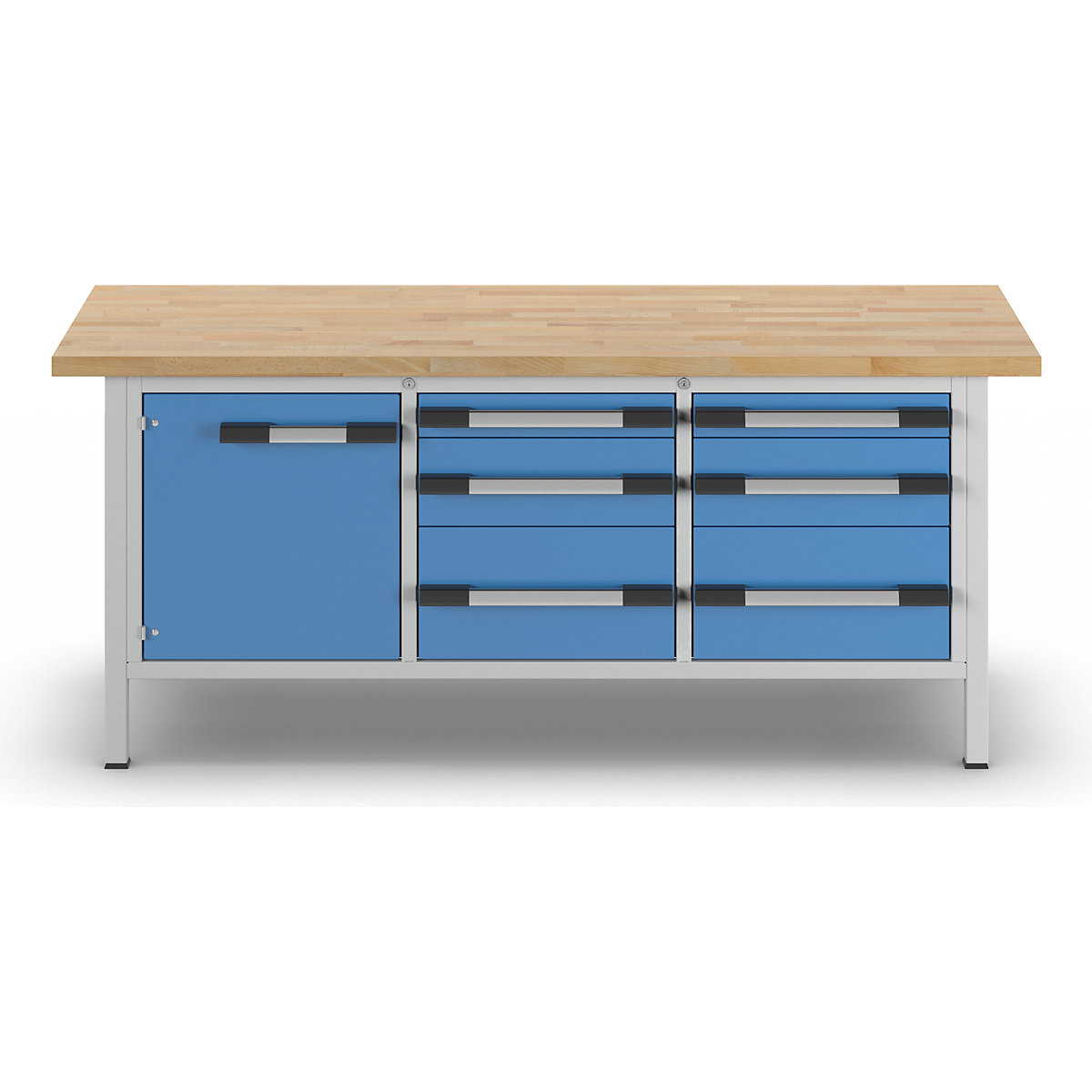 Werkbank, Gestellbauweise Serie 8000 eurokraft pro (Produktabbildung 2)-1