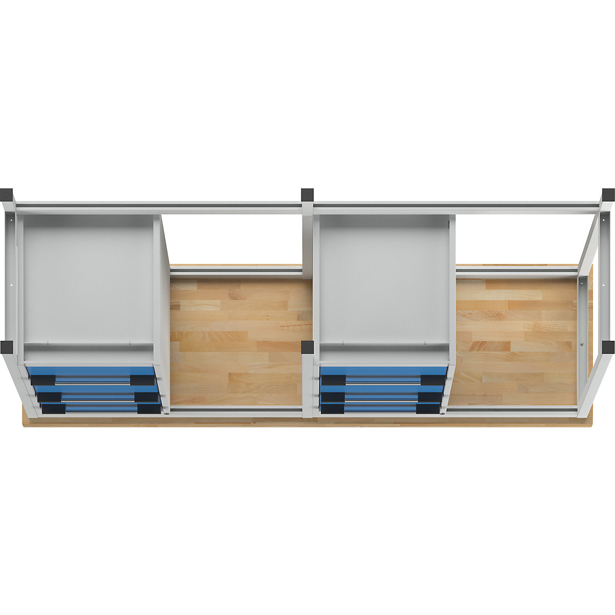 Werkbank, Gestellbauweise Serie 8000 eurokraft pro (Produktabbildung 3)-2