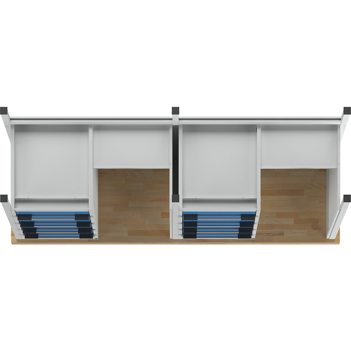 Werkbank, Gestellbauweise Serie 8000 eurokraft pro (Produktabbildung 2)-1