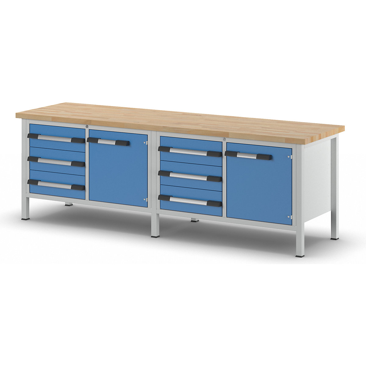 Werkbank, Gestellbauweise Serie 8000 eurokraft pro (Produktabbildung 4)-3