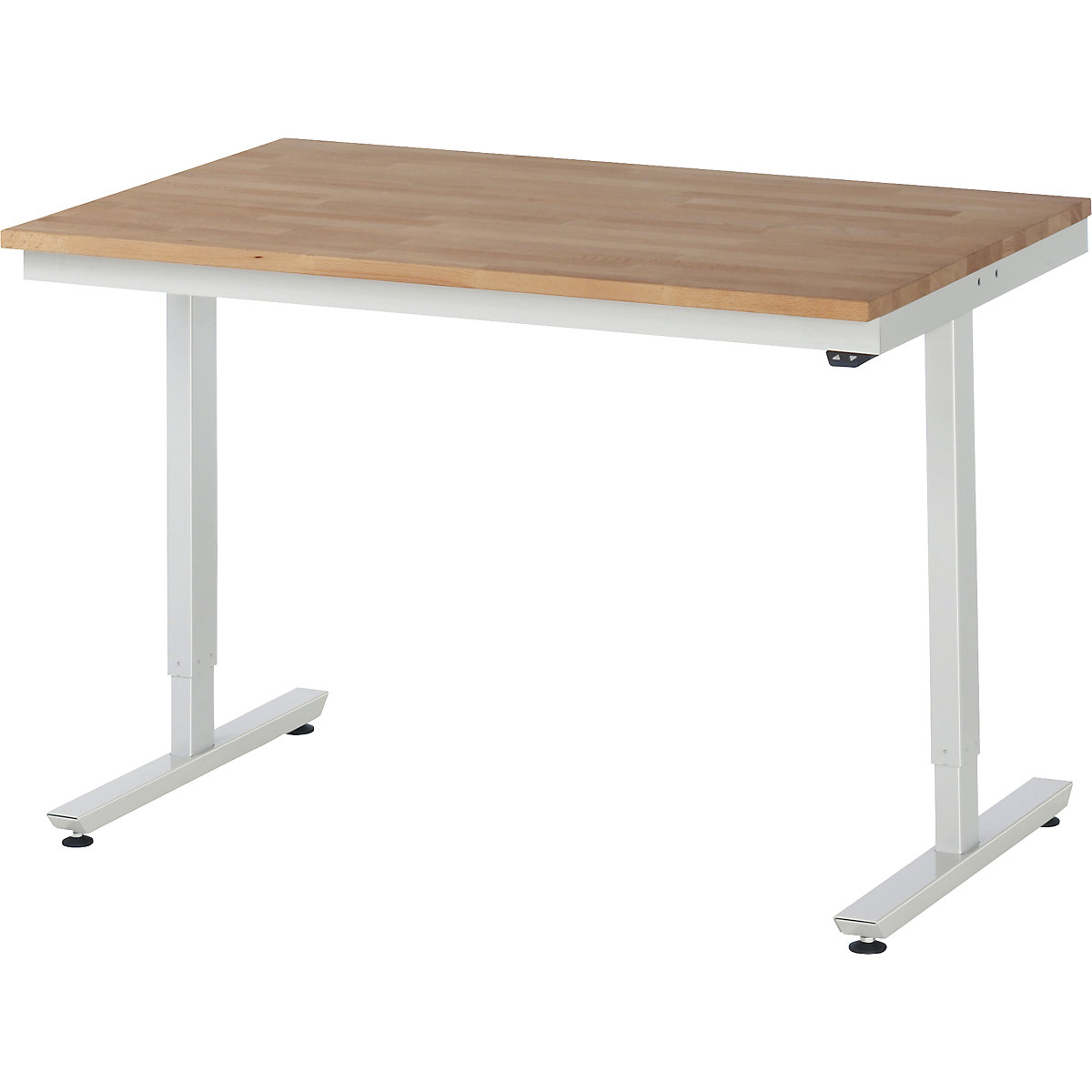 Conform Klokje Picasso RAU – Werktafel, elektrisch in hoogte verstelbaar: massief beukenhouten  blad, draagvermogen 150 kg | KAISER+KRAFT