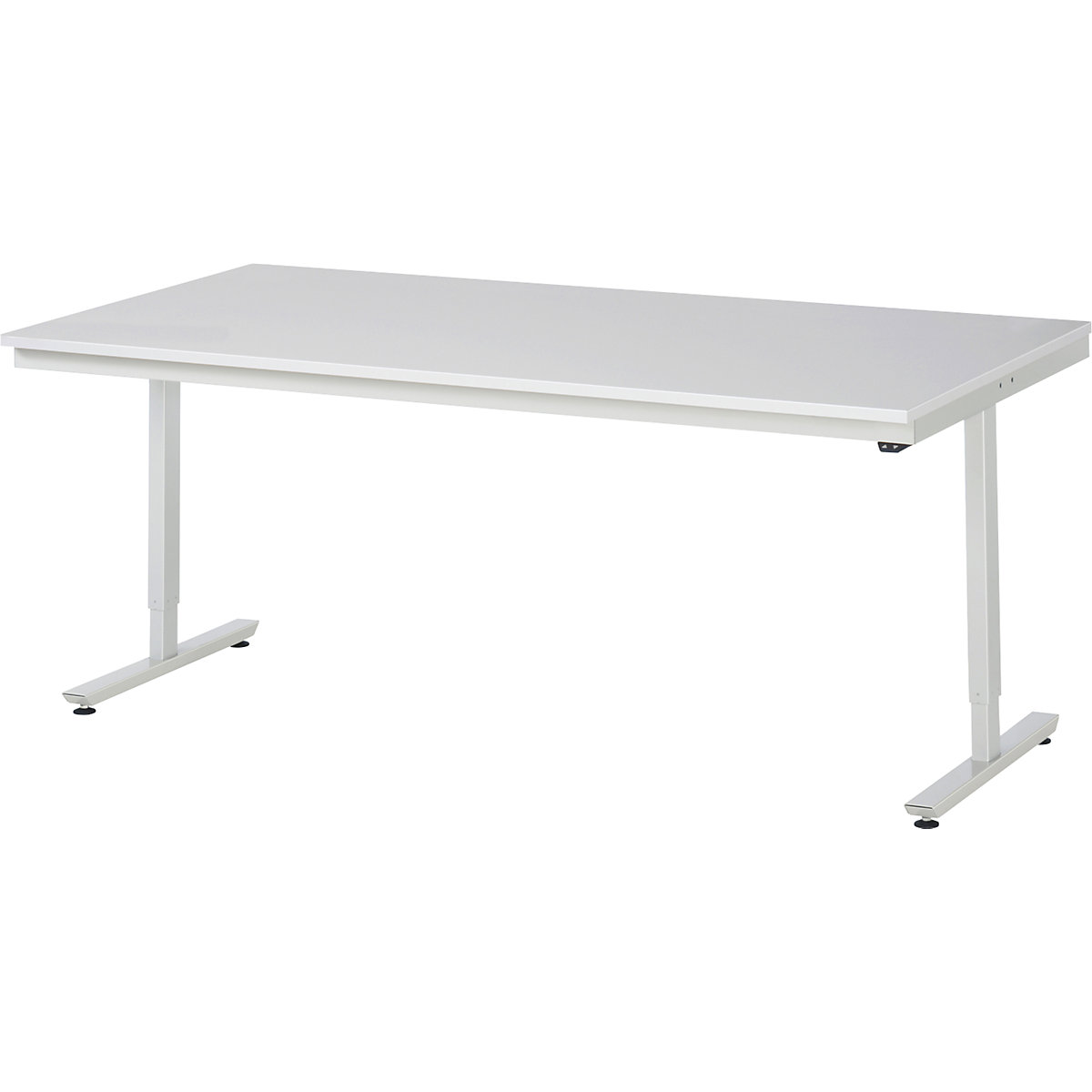 Werktafel, elektrisch in hoogte verstelbaar – RAU, kunststof gecoat blad, draagvermogen 150 kg, b x d = 2000 x 1000 mm-8