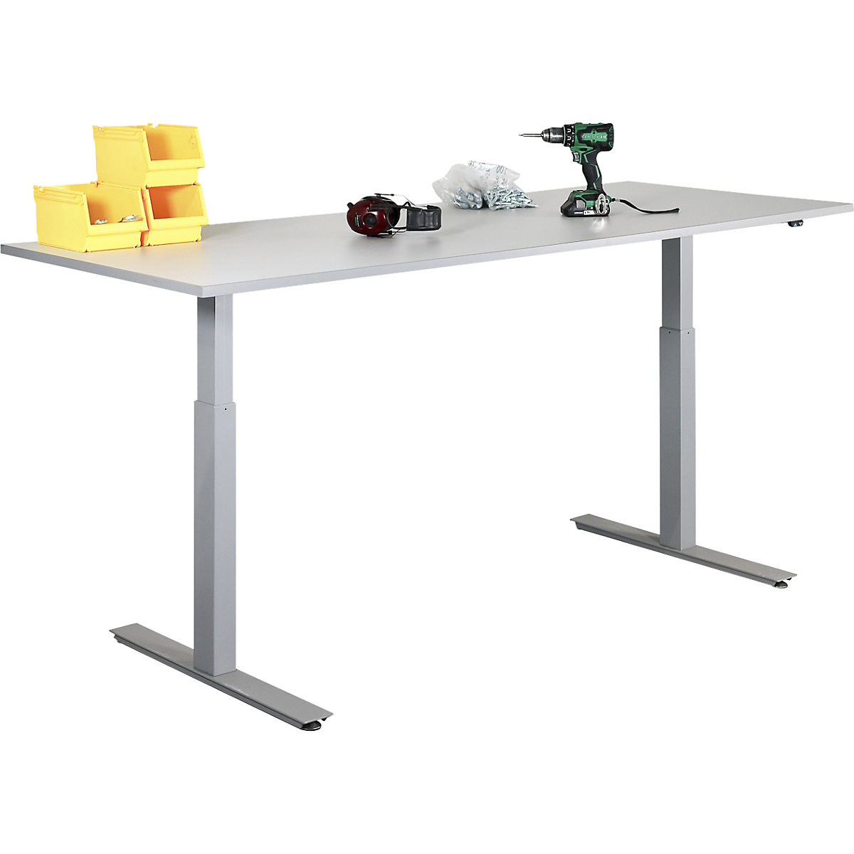 Werktafel, elektrisch in hoogte verstelbaar – eurokraft basic (Productafbeelding 16)-15
