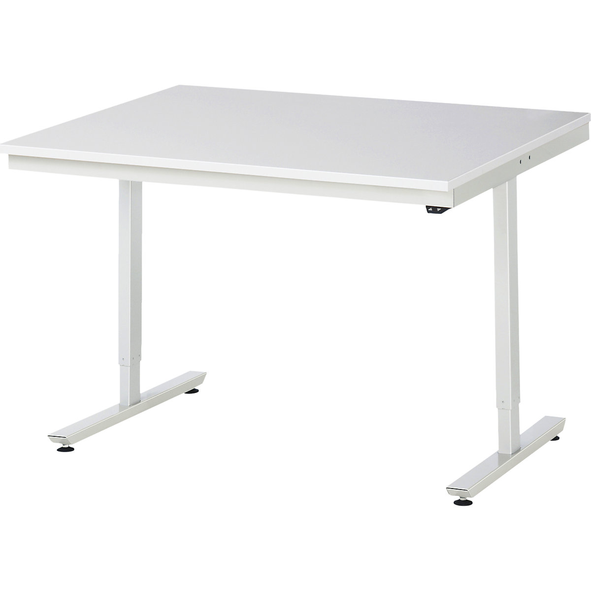 Werktafel, elektrisch in hoogte verstelbaar – RAU, ESD-melamineplaat, draagvermogen 150 kg, b x d = 1250 x 1000 mm-11