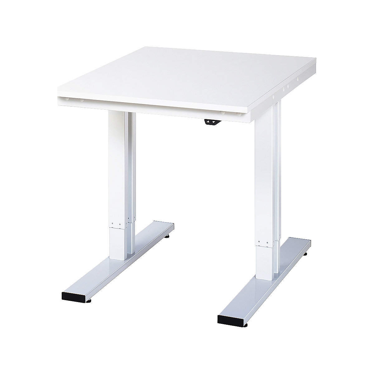 Werktafel, elektrisch in hoogte verstelbaar – RAU, ESD-melamineplaat, draagvermogen 300 kg, b x d = 750 x 1000 mm-8