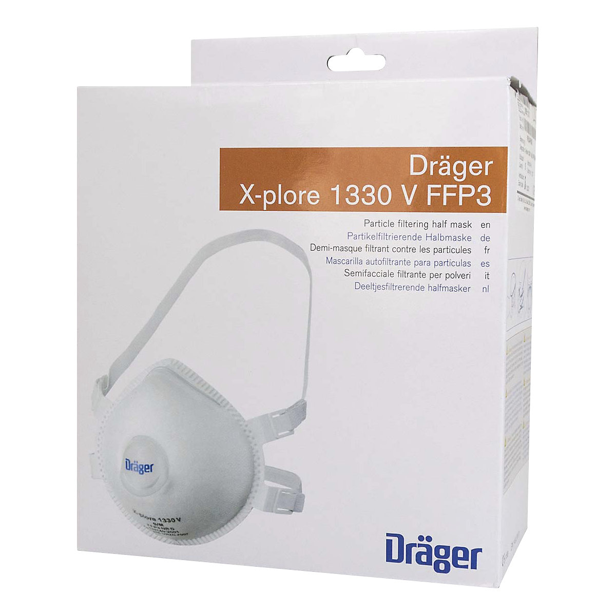 Fijnstofmasker X-plore® FFP3 NR D met uitademventiel – Dräger (Productafbeelding 2)-1