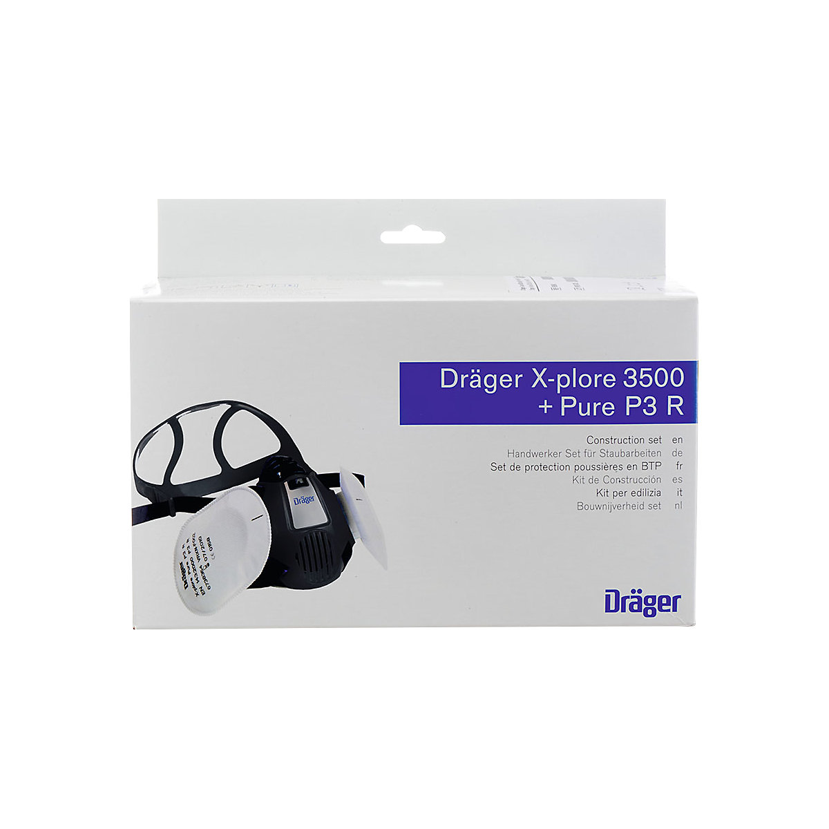 Halfgelaatsmaskerset X-plore® 3500 voor werkzaamheden in stofgebieden – Dräger (Productafbeelding 2)-1