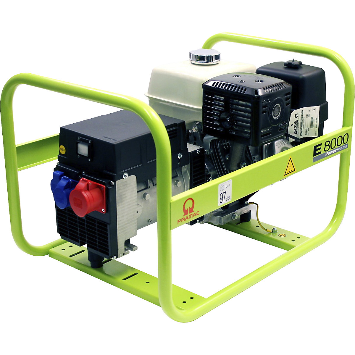 Stroomgenerator E-serie, benzine, 400 / 230 V – Pramac