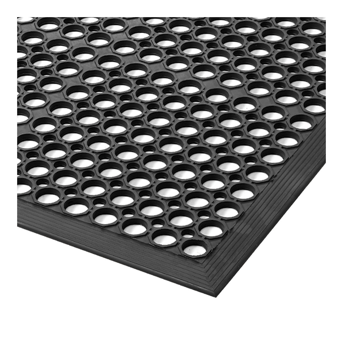 Werkplaatsmat, geperforeerd Sanitop – NOTRAX, b x h = 910 x 12,7 mm, lengte 2970 mm-3