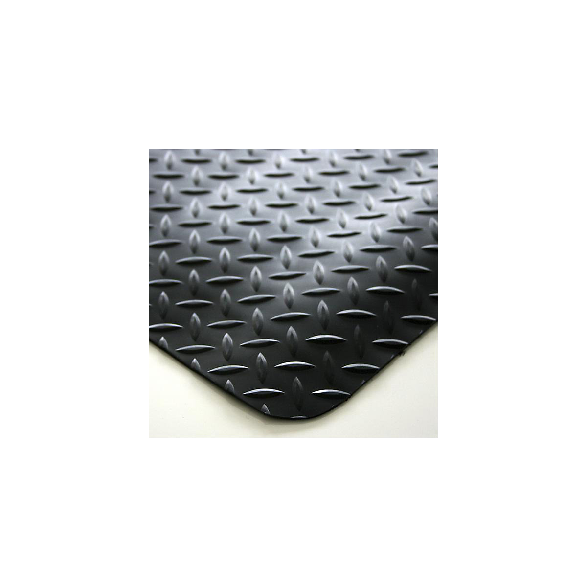 Anti-Ermüdungsmatte DECKPLATE, Fixmaße, schwarz, 900 x 600 mm