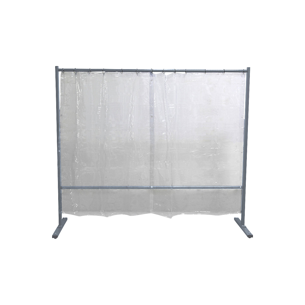 Schweißer-Schutzwand fahrbar, 1 teilige Ausführung, HxB 1900 x 2100 mm, mit Schweißerschutzfolie, glasklar-4