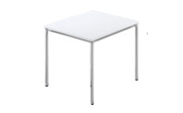 Rectangular table, chrome plated round tubes