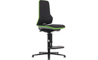 NEON industrial swivel chair, with floor glides and step-up