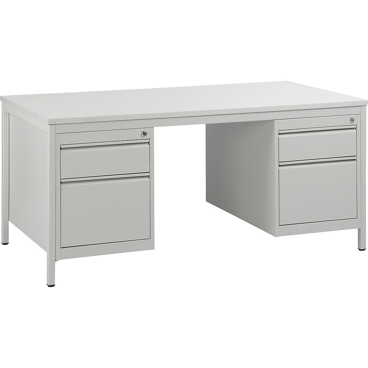 Light gray desk with drawers clearance