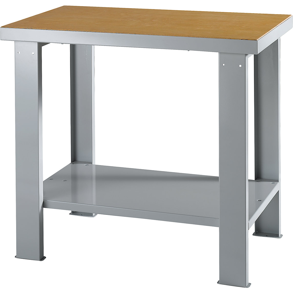 EUROKRAFTbasic Heavy duty work table with multiplex worktop KAISER